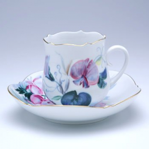 【即納商品】マイセン 現代花（青い花模様） コーヒーカップ&ソーサー 611010-23582