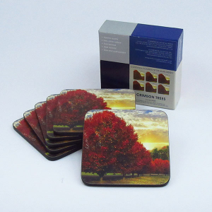 【即納商品】ピンパーネル コースター6pcsセット Crimson Trees X0010268885