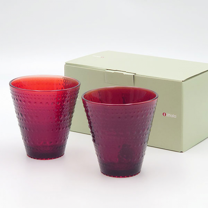 イッタラ（iittala） カステヘルミ タンブラー300ml（クランベリー）ペアセット