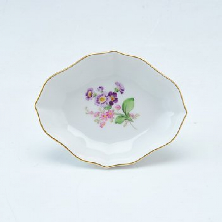 【倉庫取り寄せ商品】マイセン 二つ花 ディッシュ菱形 10cm 040110-53604c