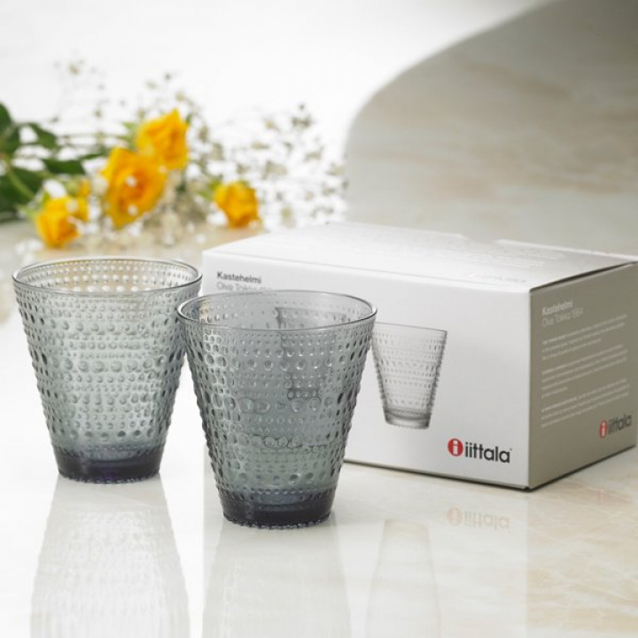 【倉庫取り寄せ商品】イッタラ（iittala） カステヘルミ タンブラー300ml（グレー）ペアセット